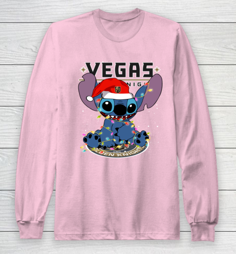 Vegas Golden Knights NHL Hockey noel stitch Christmas Long Sleeve T-Shirt 6