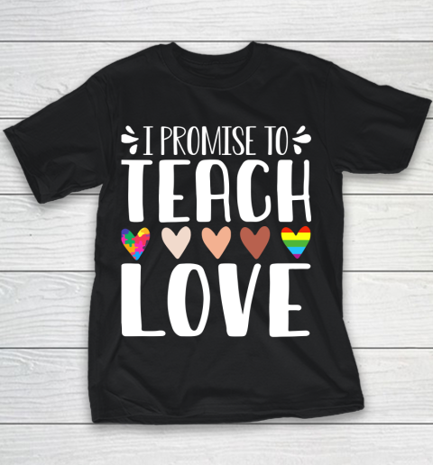 I Promise To Teach Love Autism African LGBT Pride Youth T-Shirt