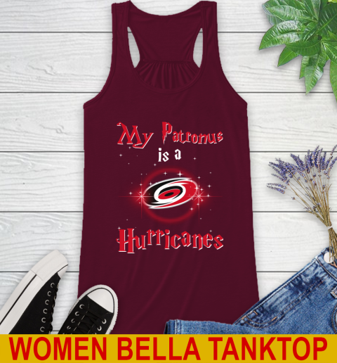 NHL Hockey Harry Potter My Patronus Is A Carolina Hurricanes Racerback Tank 2