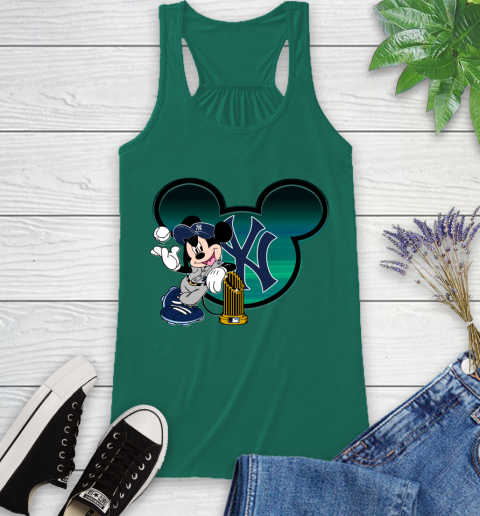 MLB New York Yankees The Commissioner's Trophy Mickey Mouse Disney Racerback Tank 7