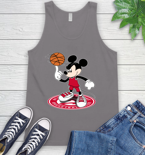 NBA Basketball Atlanta Hawks Cheerful Mickey Disney Shirt Tank Top 7