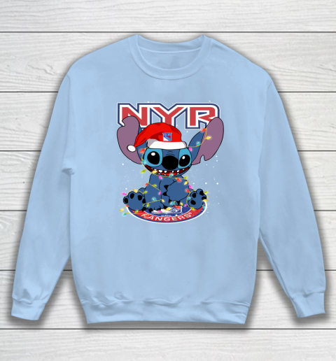 New York Rangers NHL Hockey noel stitch Christmas Sweatshirt 4
