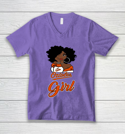 Baltimore Orioles Girl MLB V-Neck T-Shirt 9