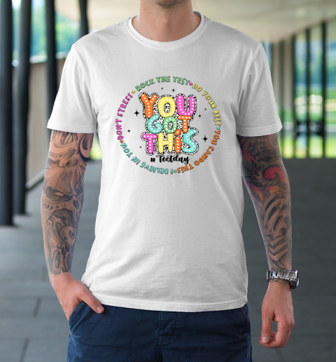 It's Test Day You Got This Rock the Test Dalmatian Dots T-Shirt