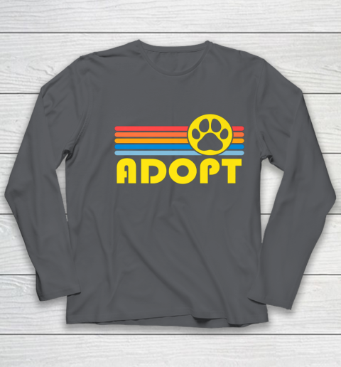 Rescue Animal Adoption Adopt Cat or Dog Vintage Retro Sunset Youth Long Sleeve 6