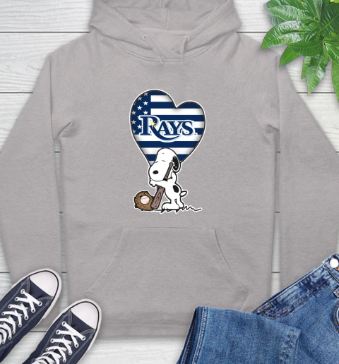 Tampa Bay Rays MLB Baseball The Peanuts Movie Adorable Snoopy Hoodie 12