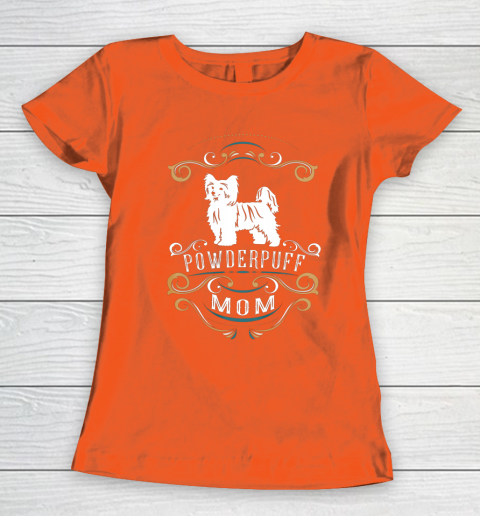 Dog Mom Shirt Powderpuff Mom Chinese Crested Dog Women's T-Shirt 3