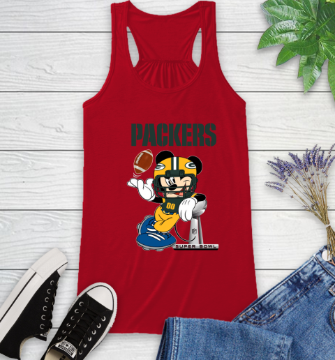 NFL Green Bay Packers Mickey Mouse Disney Super Bowl Football T Shirt Racerback Tank 6