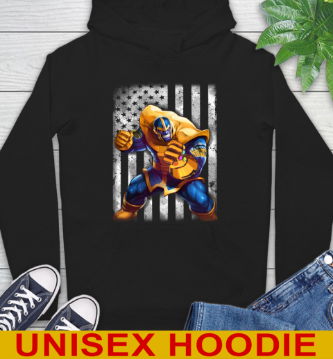 NBA Basketball Denver Nuggets Thanos Marvel American Flag Shirt Hoodie