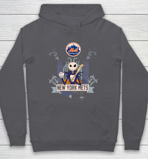 MLB New York Mets Baseball Jack Skellington Halloween Hoodie 4