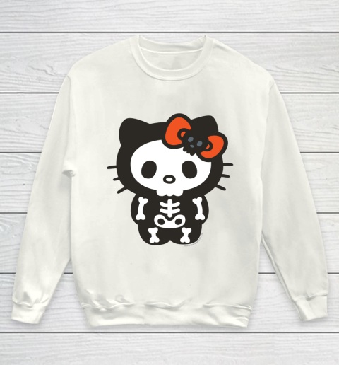 Hello Kitty Skeleton Halloween Youth Sweatshirt