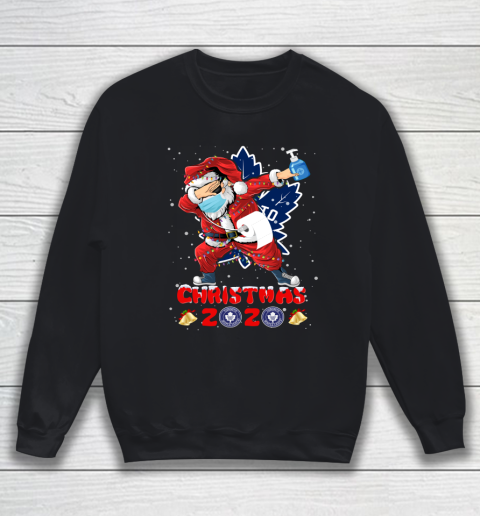 Toronto Maple Leafs Funny Santa Claus Dabbing Christmas 2020 NHL Sweatshirt