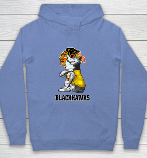 NHL My Cat Loves Chicago Blackhawks Hockey Youth Hoodie 8