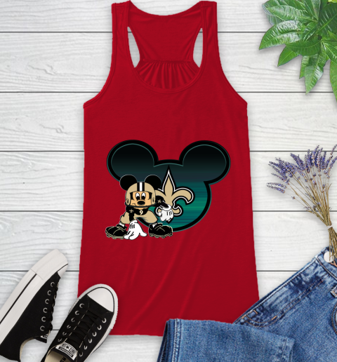 NFL New Orleans Saints Mickey Mouse Disney Football T Shirt Racerback Tank 6