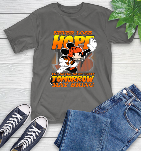 Cincinnati Bengals NFL Football Mickey Disney Never Lose Hope T-Shirt 10