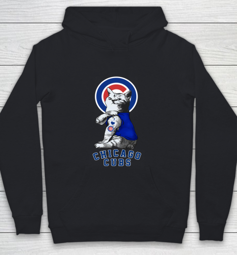 MLB Baseball My Cat Loves Chicago Cubs Youth Hoodie