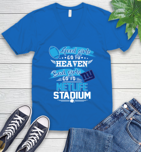 New York Giants NFL Bad Girls Go To Metlife Stadium Shirt V-Neck T-Shirt 5