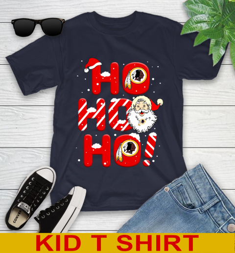 Washington Redskins NFL Football Ho Ho Ho Santa Claus Merry Christmas Shirt Youth T-Shirt 2