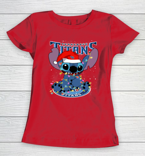 Tennessee Titans NFL Football noel stitch Christmas Women's T-Shirt 7