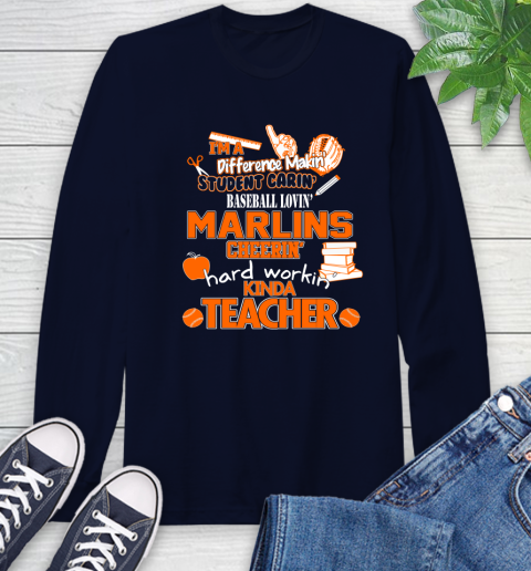Milwaukee Brewers MLB I'm A Difference Making Student Caring Baseball Loving Kinda Teacher (2) Long Sleeve T-Shirt 3
