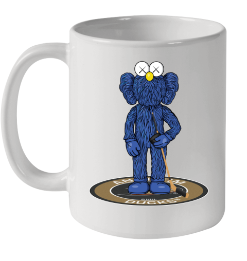 NHL Hockey Anaheim Ducks Kaws Bff Blue Figure Shirt Ceramic Mug 11oz