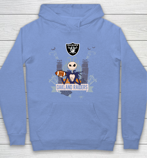 NFL Oakland Raiders Football Jack Skellington Halloween Hoodie 8