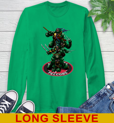 NFL Football Atlanta Falcons Teenage Mutant Ninja Turtles Shirt Long Sleeve T-Shirt 7