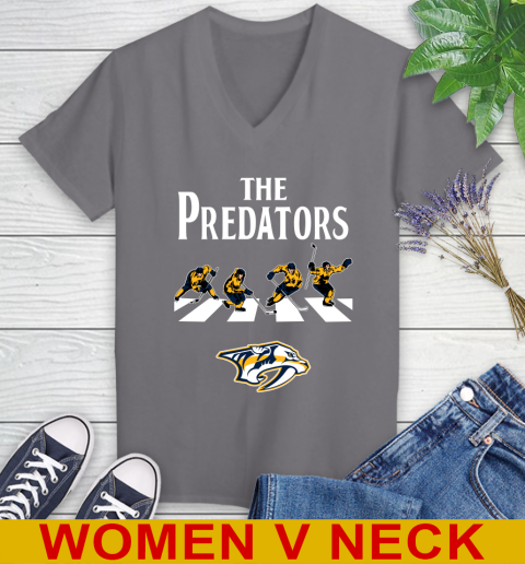 NHL Hockey Nashville Predators The Beatles Rock Band Shirt Women's V-Neck T-Shirt 12 NHL Hockey Nashville Predators The Beatles Rock Band Shirt Women's V-Neck T-Shirt - Image 12
