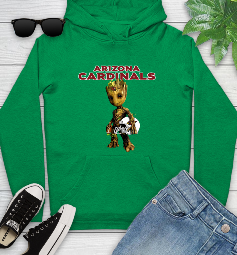 Arizona Cardinals NFL Football Groot Marvel Guardians Of The Galaxy Youth Hoodie 7