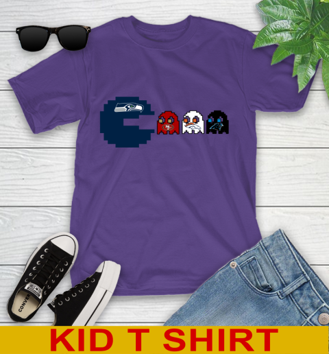 Seattle Seahawks NFL Football Pac Man Champion Youth T-Shirt 4