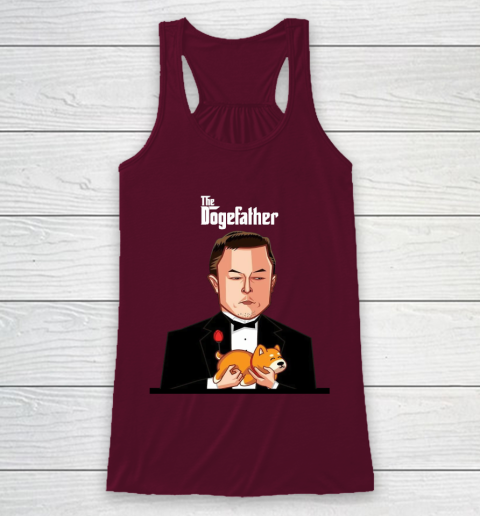 Dogecoin The DogeFather Funny Racerback Tank 2