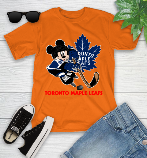 NHL Toronto Maple Leafs Mickey Mouse Disney Hockey T Shirt Youth T-Shirt 7