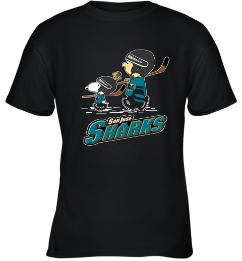Let's Play San Jose Sharks Ice Hockey Snoopy NHL Youth T-Shirt