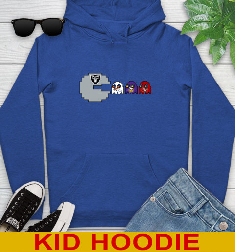 Oakland Raiders NFL Football Pac Man Champion Youth Hoodie 10