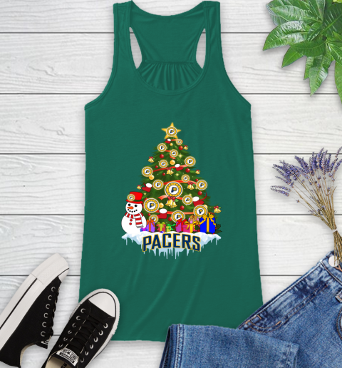 Indiana Pacers Merry Christmas NBA Basketball Sports Racerback Tank 7