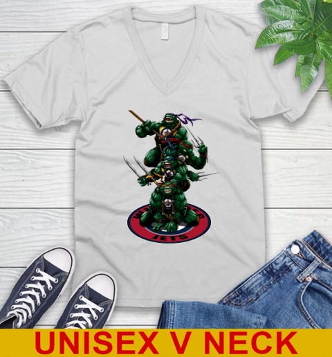 NHL Hockey Winnipeg Jets Teenage Mutant Ninja Turtles Shirt V-Neck T-Shirt