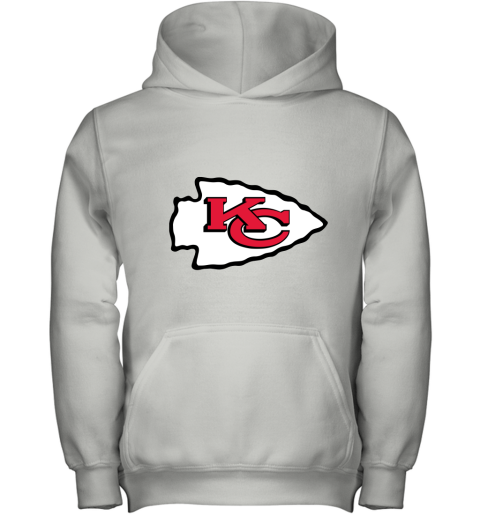 Kansas City Chiefs Line Gray Victory Arch Youth Hoodie