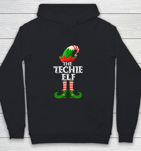Techie Elf Funny Matching Family Group Christmas Gifts Youth Hoodie