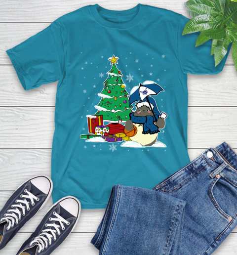 Charlotte Hornets NBA Basketball Cute Tonari No Totoro Christmas Sports T-Shirt 9
