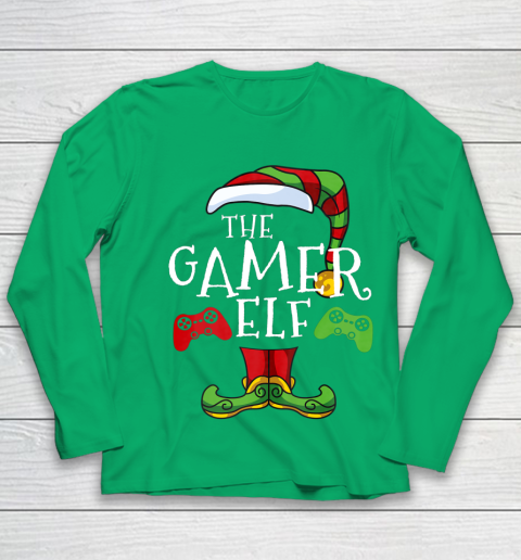 Gamer Elf Family Matching Christmas Funny Gaming Pajama Youth Long Sleeve 4
