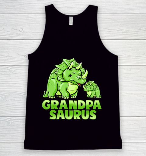 Grandpa Funny Gift Apparel  Grandpa Saurus Dinosaur Funny Grandpasaur Tank Top