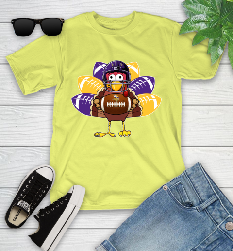 Minnesota Vikings Turkey Thanksgiving Day Youth T-Shirt 8