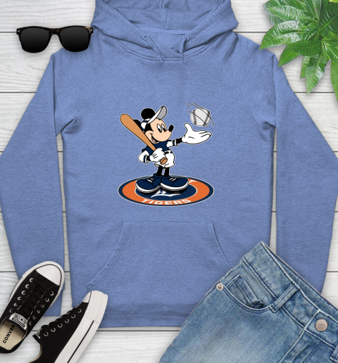MLB Baseball Detroit Tigers Cheerful Mickey Disney Shirt Youth Hoodie 11
