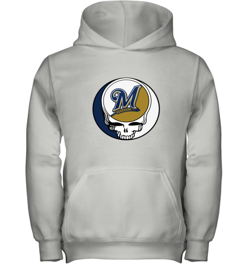 Milwaukee Brewers The Grateful Dead Baseball MLB Mashup Youth Hoodie