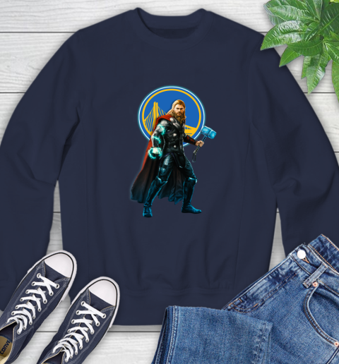 NBA Thor Avengers Endgame Basketball Golden State Warriors Sweatshirt 3