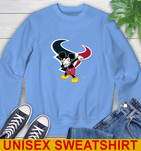 Houston Texans NFL Football Dabbing Mickey Disney Sports Sweatshirt 11