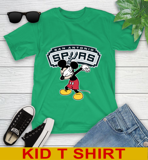 San Antonio Spurs NBA Basketball Dabbing Mickey Disney Sports Youth T-Shirt 6