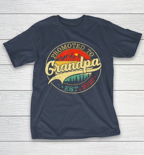 GrandFather gift shirt Mens Vintage Promoted To Grandpa 2020 Pregnancy Announcement Gift T Shirt T-Shirt 13