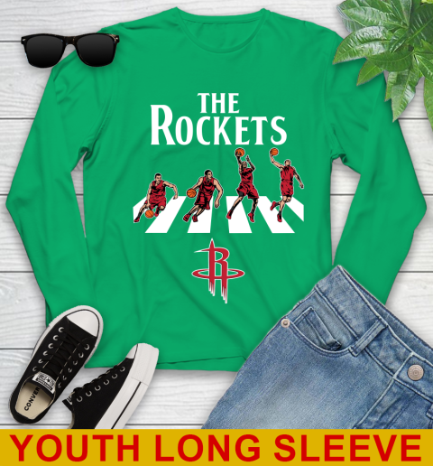 NBA Basketball Houston Rockets The Beatles Rock Band Shirt Youth Long Sleeve 7