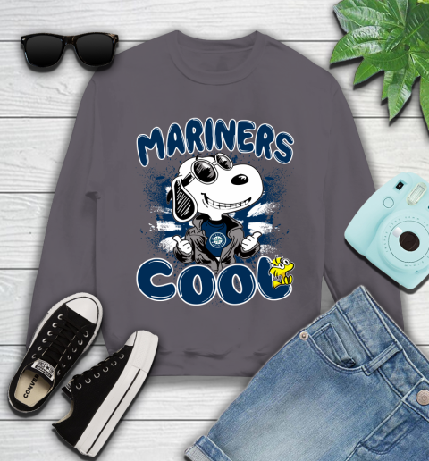 MLB Baseball Seattle Mariners Cool Snoopy Shirt Youth Sweatshirt 4